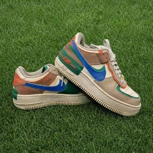 Nike Air Force 1 Shadow Sail Signal Blue Green Sneakers